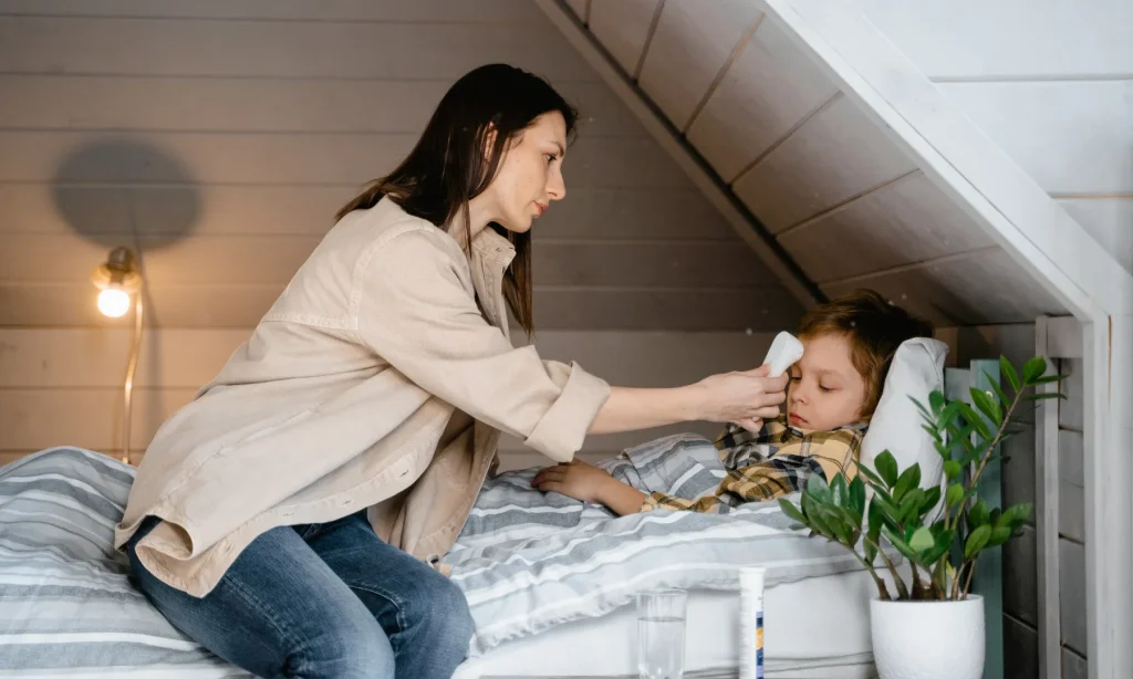 tics and illness causing tics to worsen